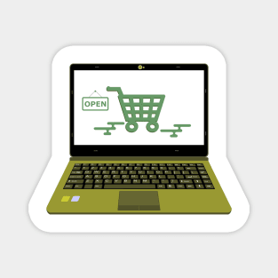 laptop vector for Online shop payment Magnet