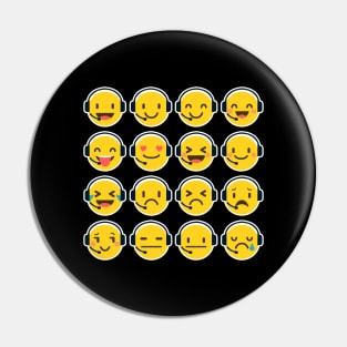 'Workaholic Emojies' Funny Workaholic Gift Pin