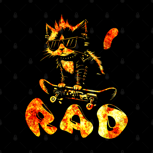 Skater Cat | Hardcore Cat | Radical Cat | Skate or Die by Ryo Li