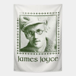 James Joyce // Retro Faded Style Fan Design Tapestry