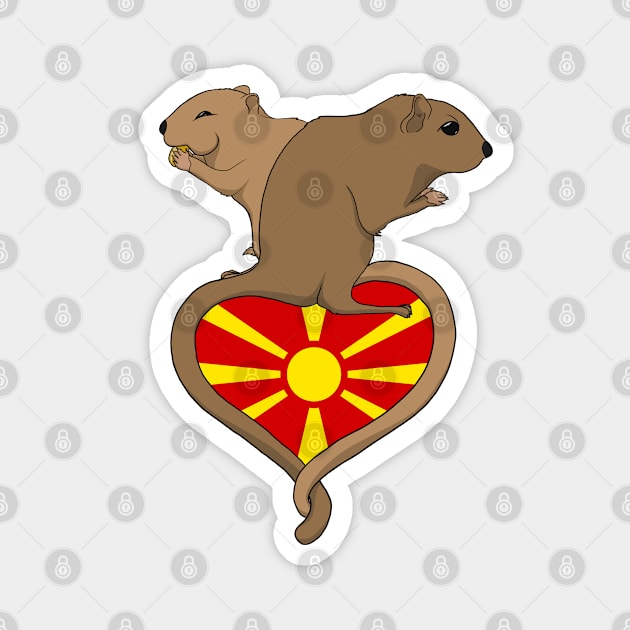 Gerbil Macedonia (light) Magnet by RampArt