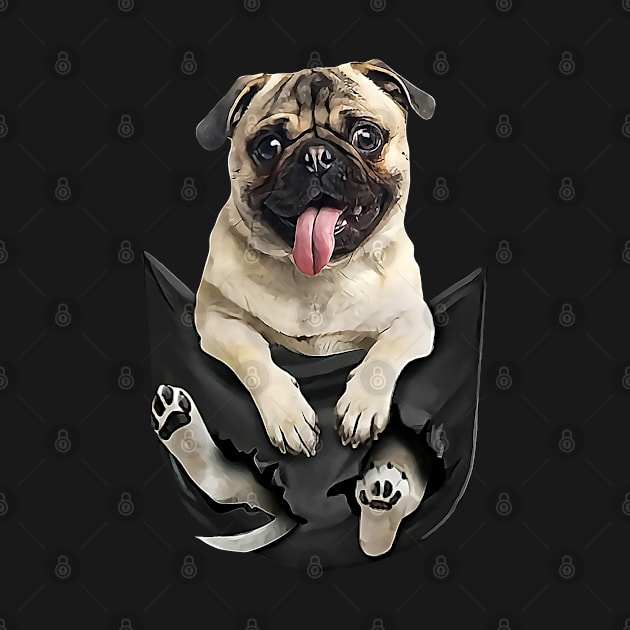 Pug with love by designathome