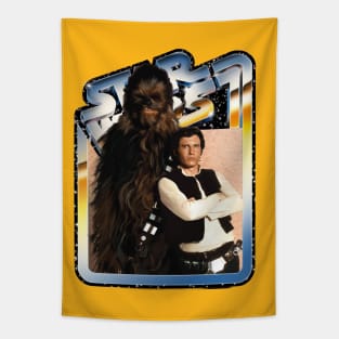 Smugglers (black starfield, chrome border) Tapestry