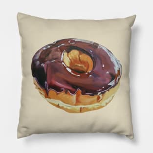 Chocolate Dip Donut Pillow