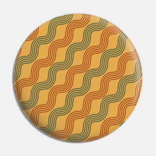 Retro wave pattern on gold background Pin