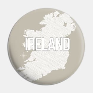 Country Wall Decor Ireland Black and White Art Canvas Poster Prints Modern Style Painting Picture for Living Room Cafe Decor World Map Pin