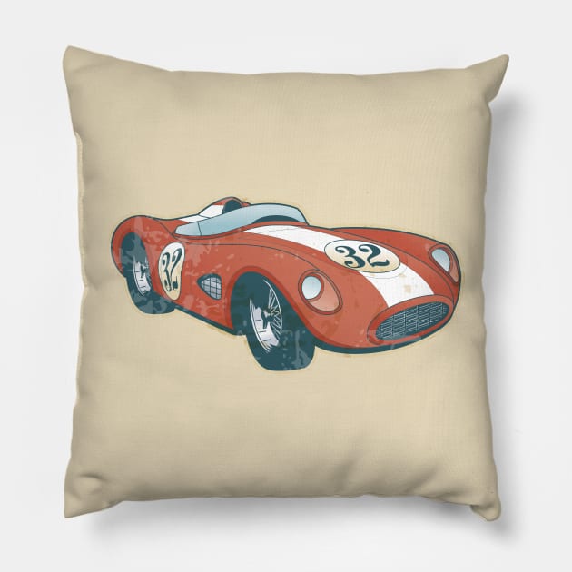 racing team car Pillow by Wintrly