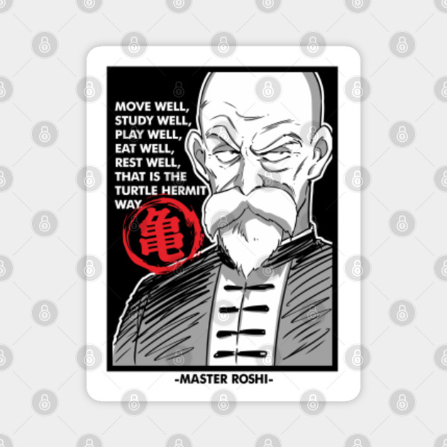 Master Roshi Quotes Dragon Ball Super Magnet Teepublic Au