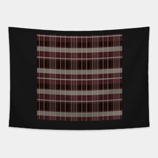 Winter Aesthetic Calan 2 Hand Drawn Textured Plaid Pattern Tapestry