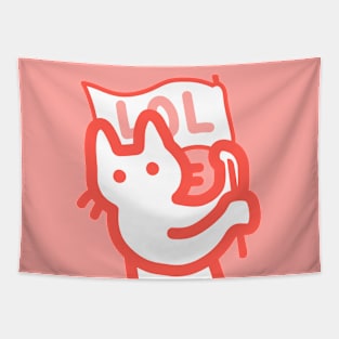 owie waving a lol flag Tapestry