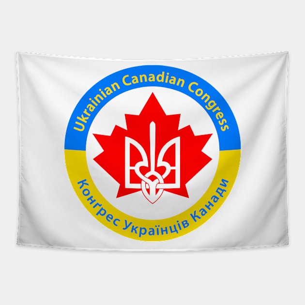 Ukrainian Canadian Congress Logo Tapestry by Vladimir Zevenckih