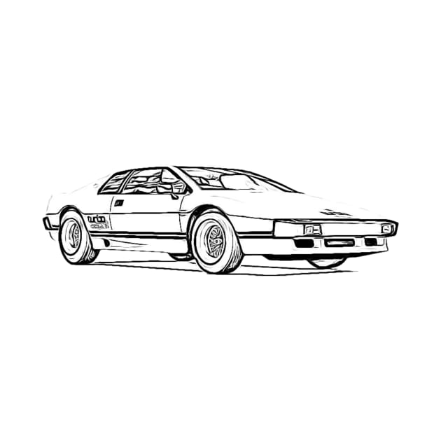 Lotus Esprit Wireframe by Auto-Prints