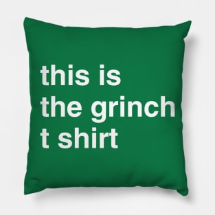 The grinch white Pillow