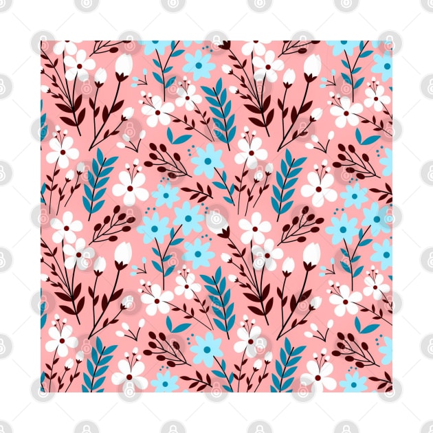 Colorful flowers seamless pattern by TheSkullArmy