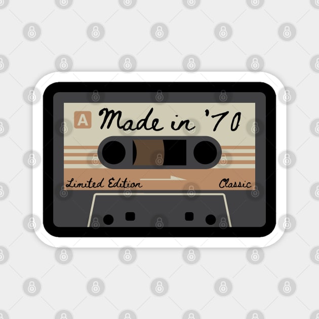 1970 Mixed Tape Limited Edition Classic Magnet by MalibuSun