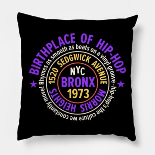 Bronx Hip-Hop - Celebrating 50 Years of Rhymes and Rhythms Pillow