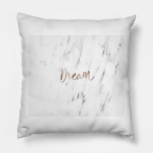 Rose gold marble dream Pillow