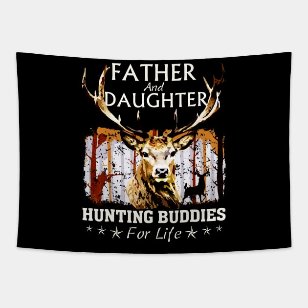 Father and Daughter Hunting Buddies Tapestry by Kiwistore