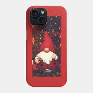 Christmas gnome festive art Phone Case