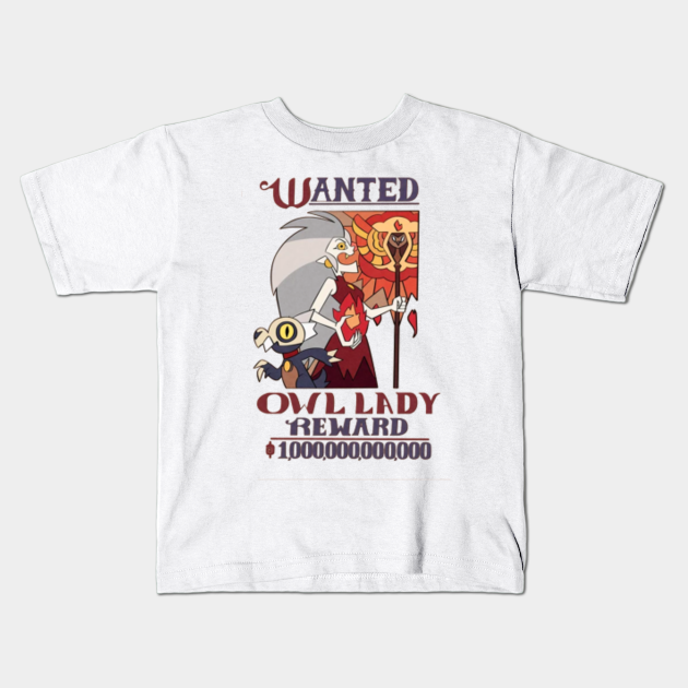 Wanted Poster Owl Lady The Owl House Lumity Kids T Shirt Teepublic