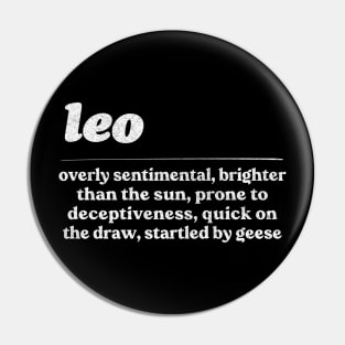 Leo Zodiac Symbol //// Humorous Gift Design Pin