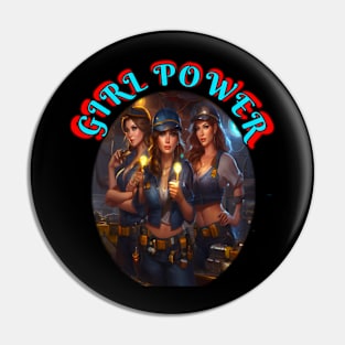 Girl Power Miners Pin