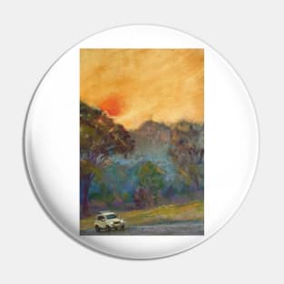 Bushfire sunset Pin