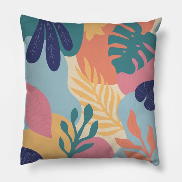 Tropical Foliage Pillow by fuzzyleaf