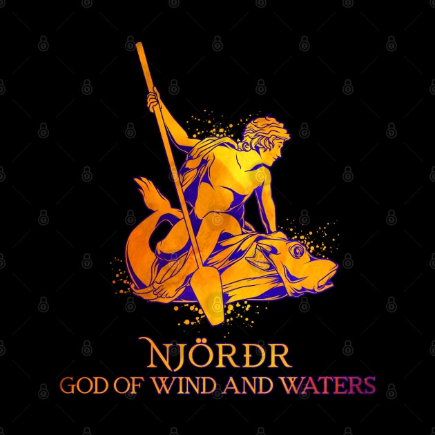 Riding on fish - Viking god Njörd by Modern Medieval Design