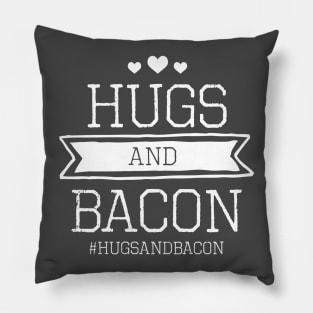 Hugs and Bacon Stamp - Dark shirt Pillow