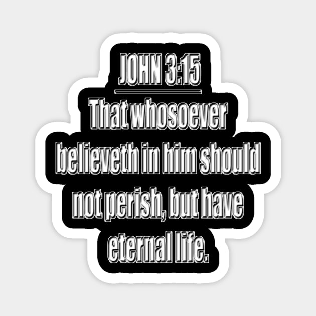 Bible Verse John 3:15 Magnet by Holy Bible Verses