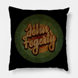 Circle Retro Vintage John Fogerty 80s Pillow