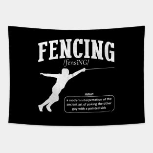Funny Fencer Design Noun Dictionary Fencing Definition Tapestry