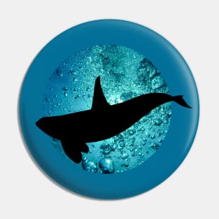 Orca in blue Pin