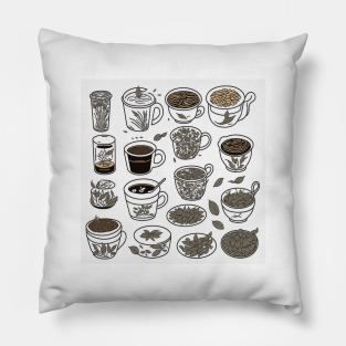 Coffee Since Vintage Established Decaf Retro Pillow