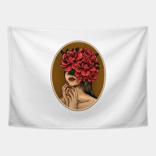 WOMAN FLOWERS Tapestry