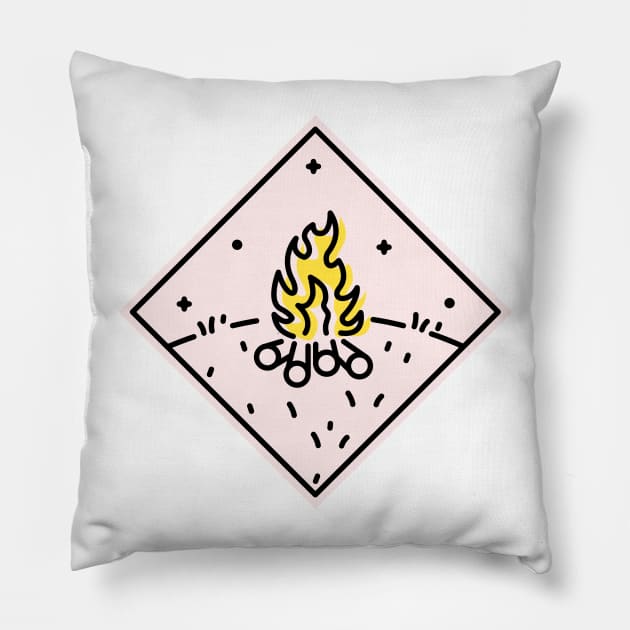 Campfire Pillow by polkamdesign