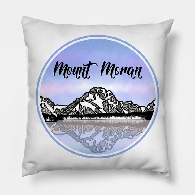 Mount Moran Pillow by mailboxdisco