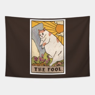 Sad Cat Meme The Fool Tarot Tapestry