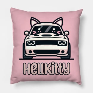 Cute Hellcat Kitten Pillow