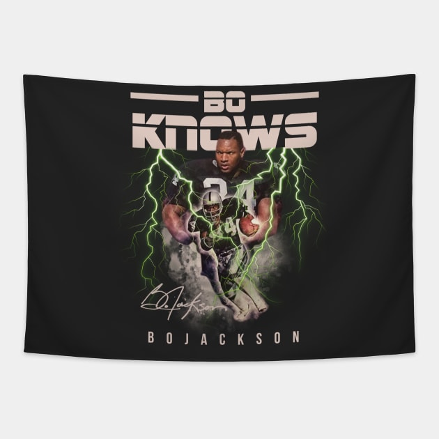 Bo Jackson Aesthetic Tribute 〶 Tapestry by Terahertz'Cloth