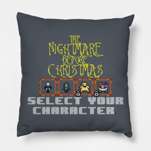 THE NIGHTMARE BEFORE CHRISTMAS SELECT SCREEN Pillow by MastaKong19