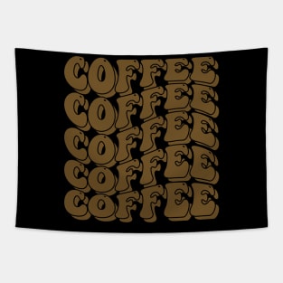 Coffee retro typography design Tapestry