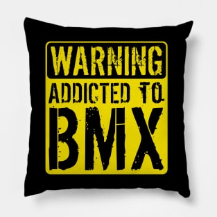 HUCKER Warning Addicted To BMX Pillow