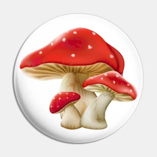 The Pretty Red Mushroom Pin