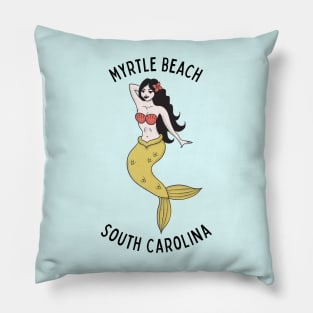 Myrtle Beach South Carolina Mermaid Pillow