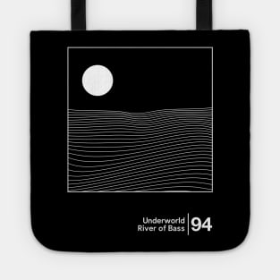 Underworld - River of Bass / Minimal Style Graphic Artwork Design Tote