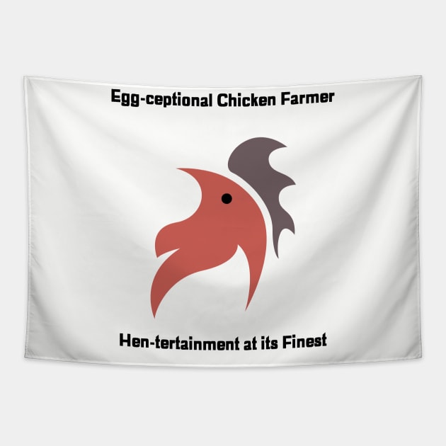 Egg-ceptional Chicken Farmer Tapestry by Pixels, Prints & Patterns