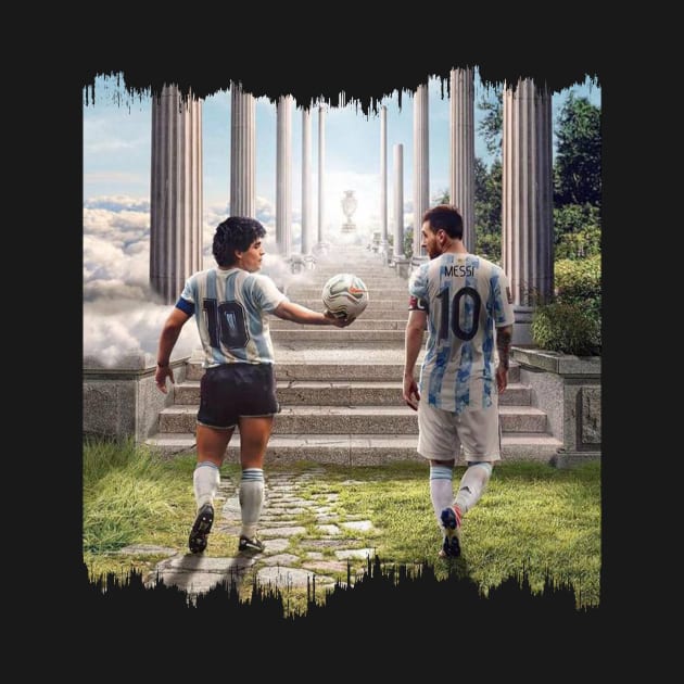 Messi and Maradona by LustraOneOne