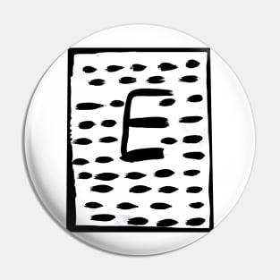 the letter E Pin